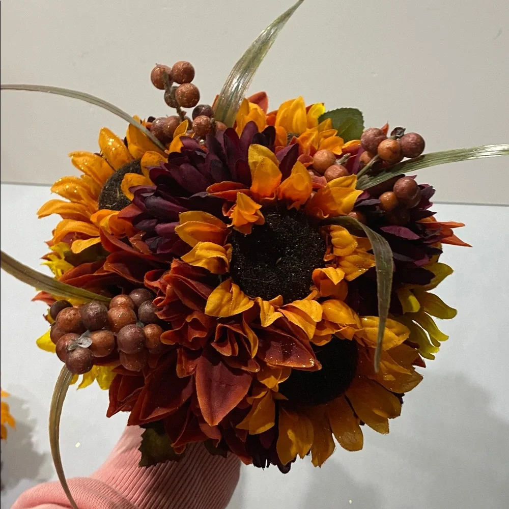 Sunflower and Berry Bouquet - Autumn Colors
